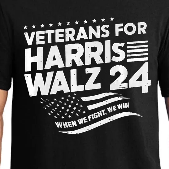 Veterans For Harris Walz 2024 Vote Blue Democrat Pajama Set