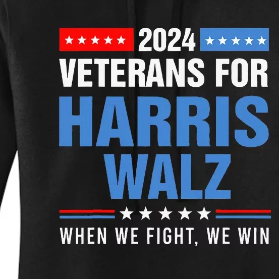 Veterans For Harris Walz 2024 Presidential Campaign Women's Pullover Hoodie