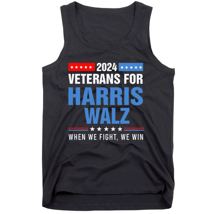 Veterans For Harris Walz 2024 Presidential Campaign Tank Top