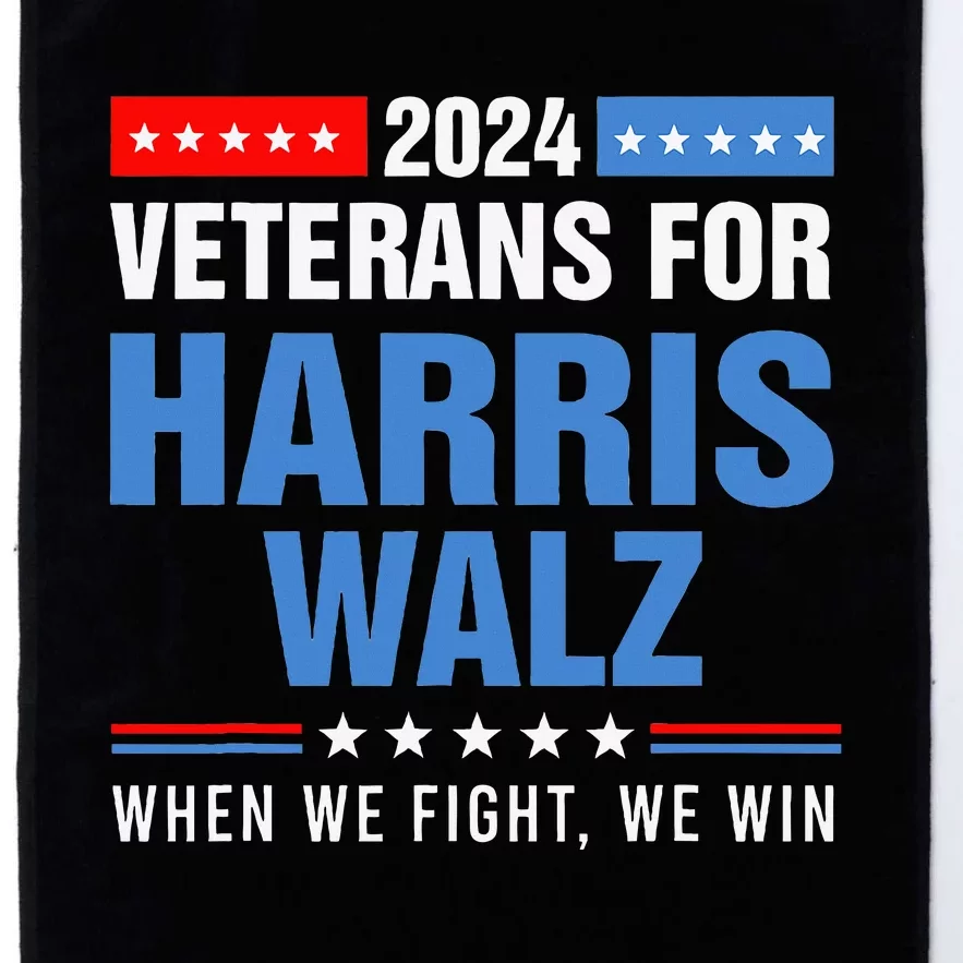 Veterans For Harris Walz 2024 Presidential Campaign Platinum Collection Golf Towel