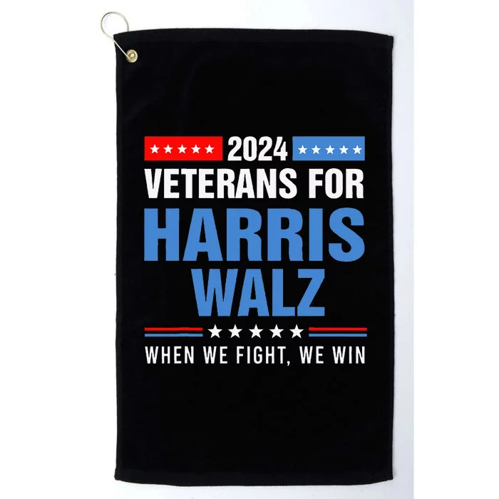 Veterans For Harris Walz 2024 Presidential Campaign Platinum Collection Golf Towel