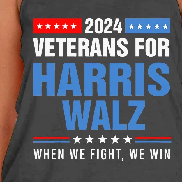 Veterans For Harris Walz 2024 Presidential Campaign Women's Knotted Racerback Tank