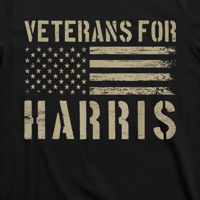 Veterans For Harris 2024 Military Vets Kamala Harris T-Shirt