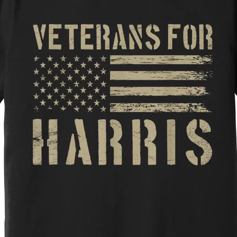 Veterans For Harris 2024 Military Vets Kamala Harris Premium T-Shirt