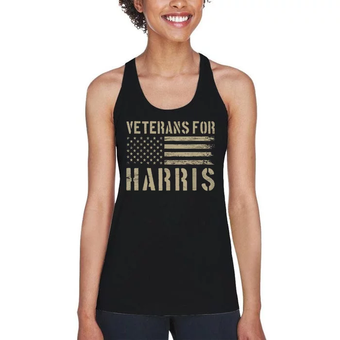 Veterans For Harris 2024 Military Vets Kamala Harris Women's Racerback Tank