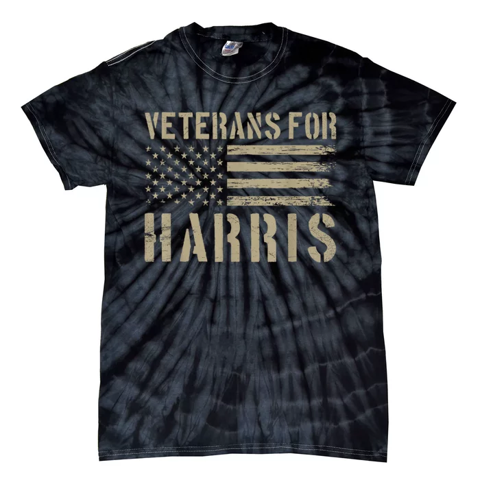 Veterans For Harris 2024 Military Vets Kamala Harris Tie-Dye T-Shirt