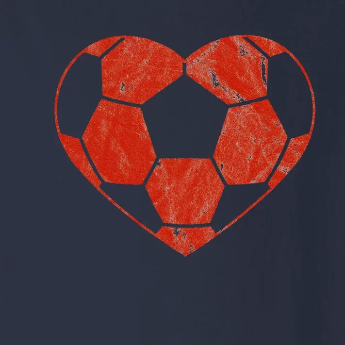 Vintage Football Heart Gift Soccer Player Valentine's Day Toddler Long Sleeve Shirt