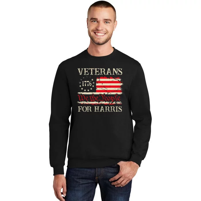 Veterans For Harris We The People 1776 Flag Kamala Harris Sweatshirt