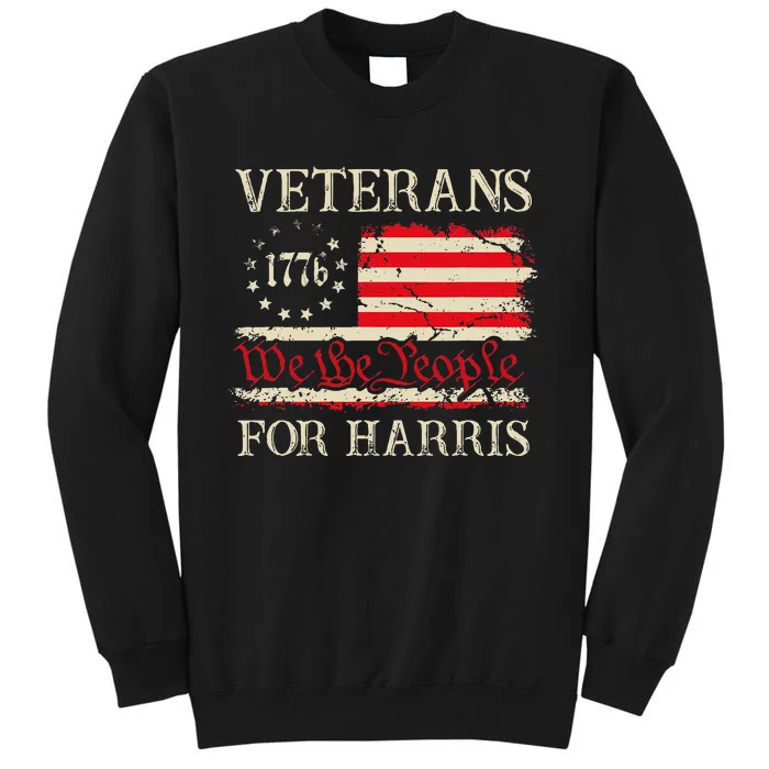 Veterans For Harris We The People 1776 Flag Kamala Harris Sweatshirt