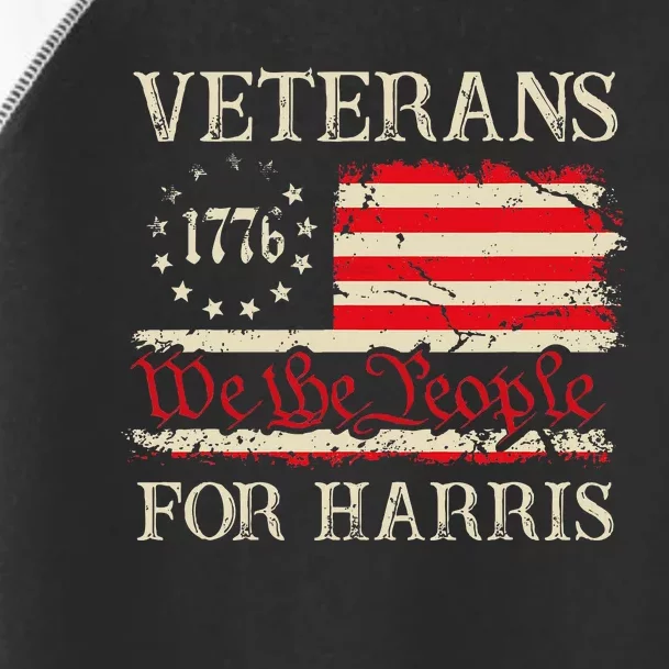 Veterans For Harris We The People 1776 Flag Kamala Harris Toddler Fine Jersey T-Shirt