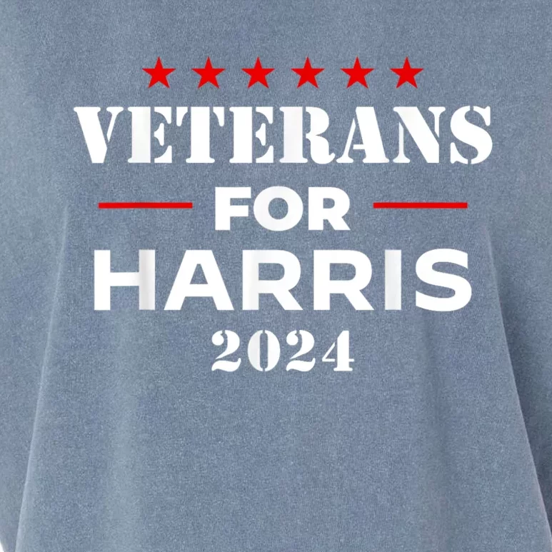 Veterans For Harris 2024 Kamala Harris Veteran Usa Garment-Dyed Women's Muscle Tee