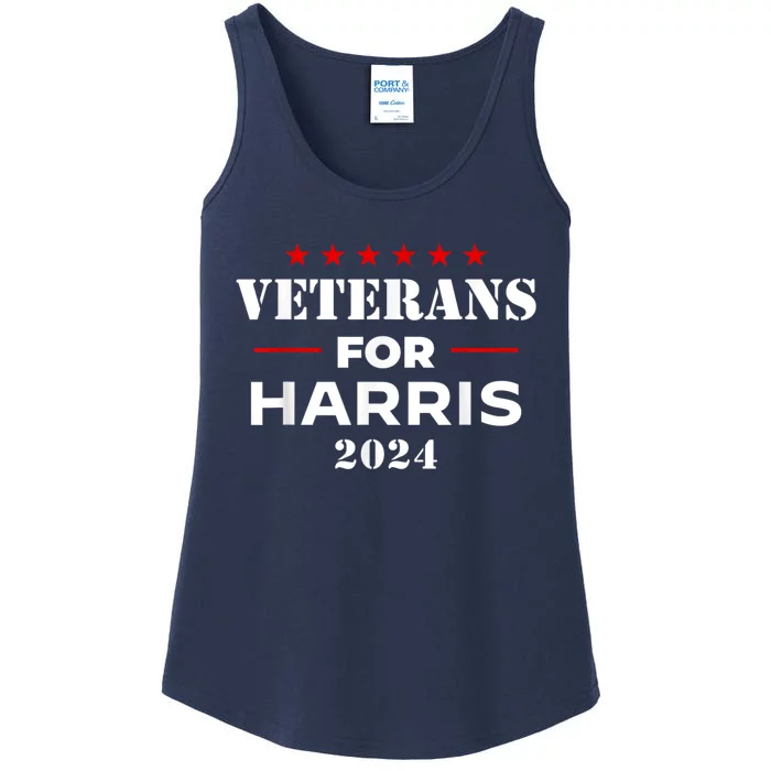 Veterans For Harris 2024 Kamala Harris Veteran Usa Ladies Essential Tank