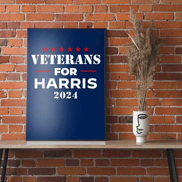 Veterans For Harris 2024 Kamala Harris Veteran Usa Poster