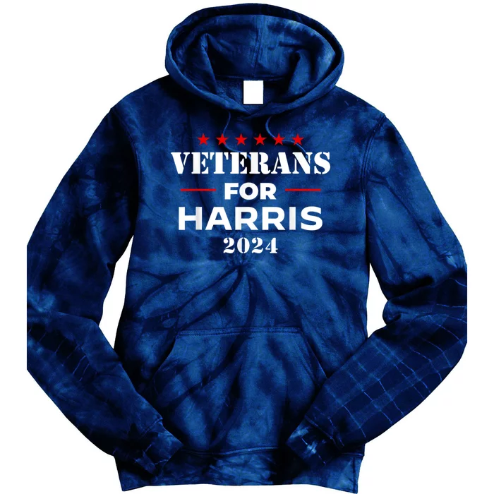 Veterans For Harris 2024 Kamala Harris Veteran Usa Tie Dye Hoodie