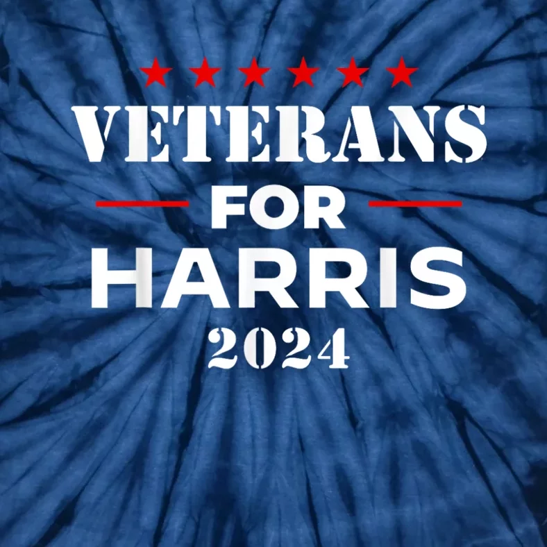 Veterans For Harris 2024 Kamala Harris Veteran Usa Tie-Dye T-Shirt