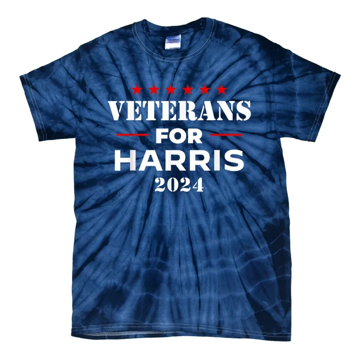 Veterans For Harris 2024 Kamala Harris Veteran Usa Tie-Dye T-Shirt