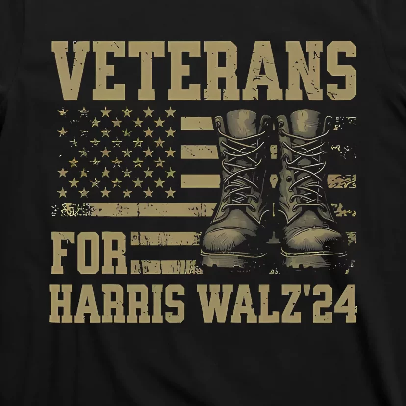 Veterans For Harris Walz Waltz 2024 Presidential Campaign T-Shirt