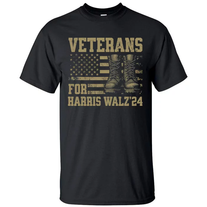 Veterans For Harris Walz Waltz 2024 Presidential Campaign Tall T-Shirt