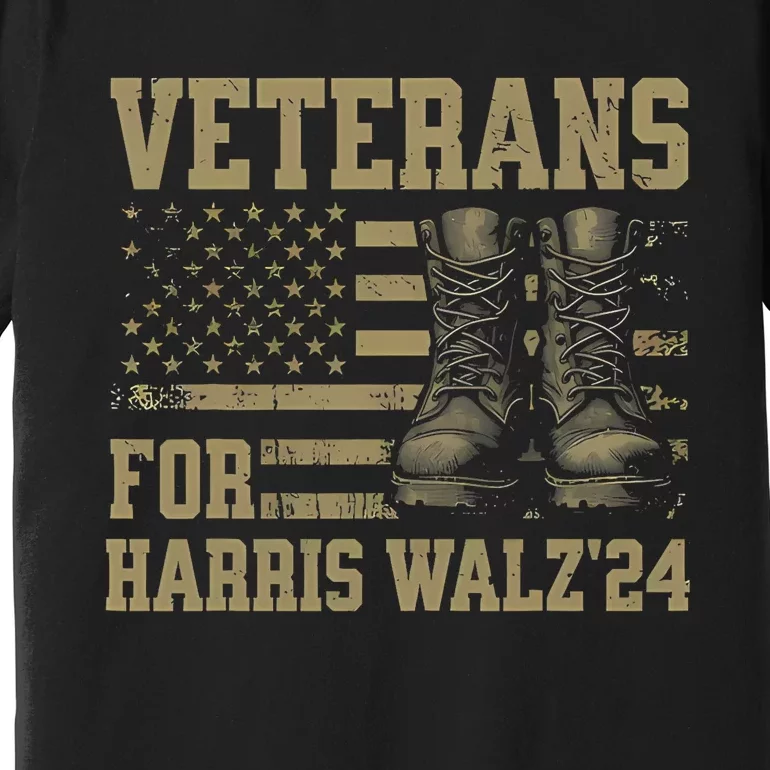 Veterans For Harris Walz Waltz 2024 Presidential Campaign Premium T-Shirt