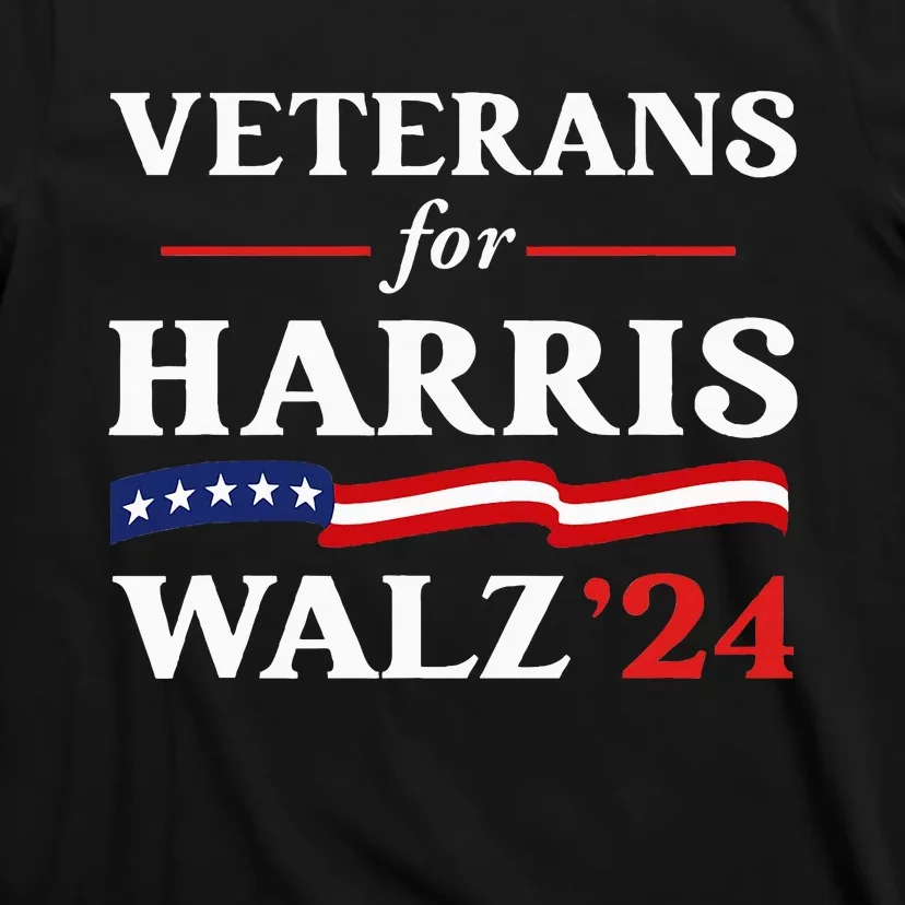 Veterans For Harris Walz 2024 Vote Tim Walz Kamala Harris T-Shirt