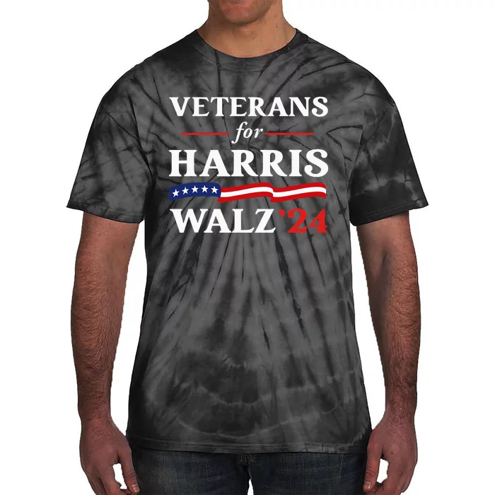 Veterans For Harris Walz 2024 Vote Tim Walz Kamala Harris Tie-Dye T-Shirt