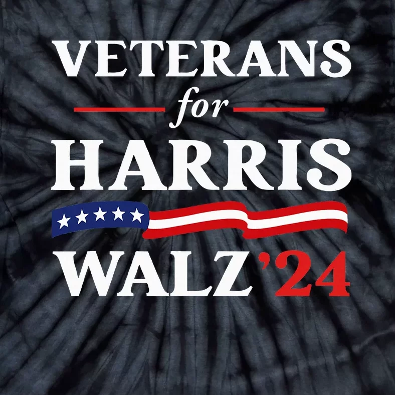 Veterans For Harris Walz 2024 Vote Tim Walz Kamala Harris Tie-Dye T-Shirt