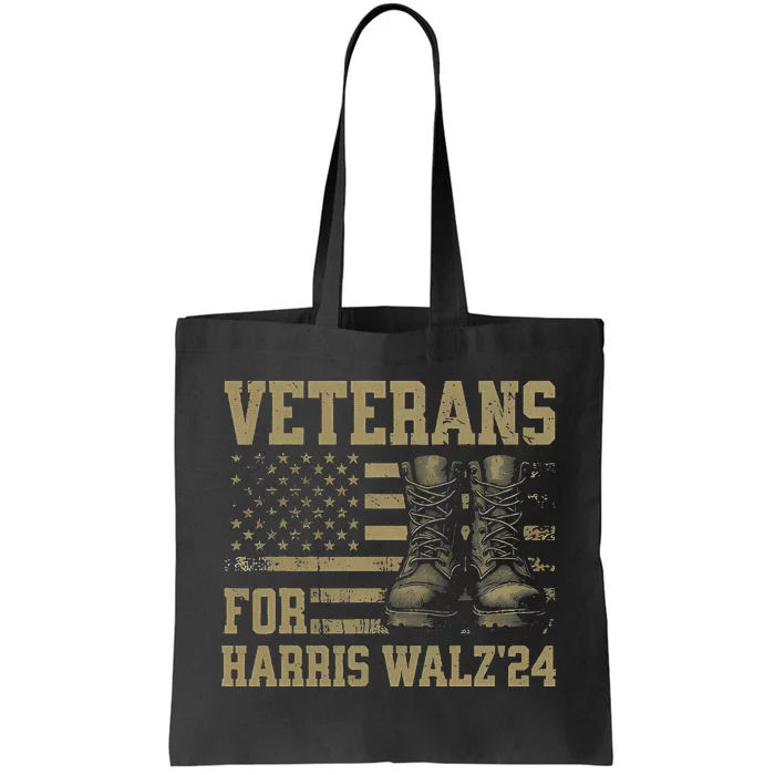 Veterans For Harris Walz Waltz 2024 Presidential Campaign Tote Bag