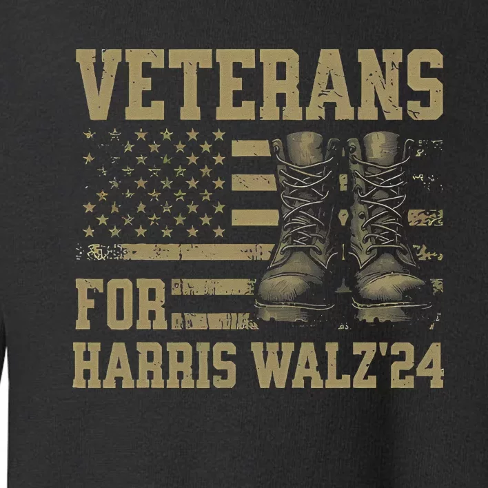 Veterans For Harris Walz Waltz 2024 Presidential Campaign Toddler Sweatshirt