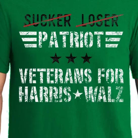 Veterans For Harris Walz Armed Forces Harris Walz 2024 Vet Pajama Set