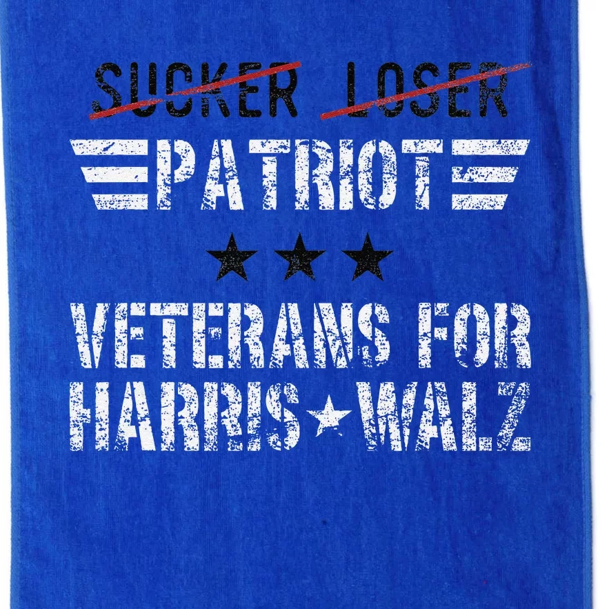 Veterans For Harris Walz Armed Forces Harris Walz 2024 Vet Platinum Collection Golf Towel