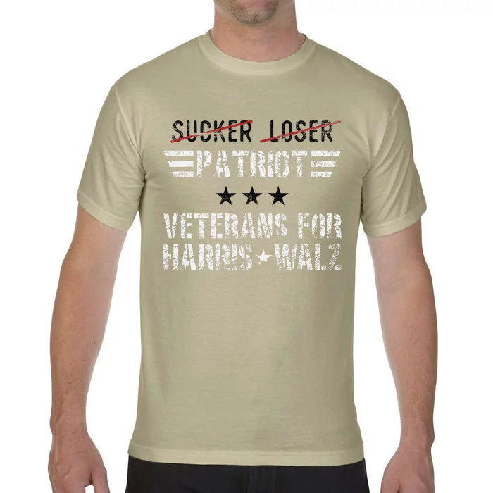 Veterans For Harris Walz Armed Forces Harris Walz 2024 Vet Comfort Colors T-Shirt