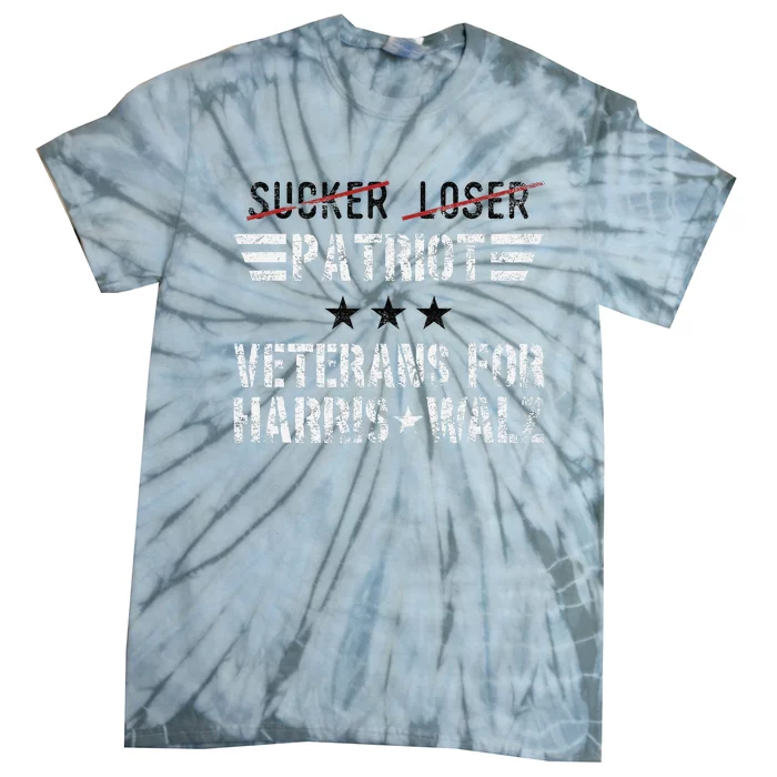 Veterans For Harris Walz Armed Forces Harris Walz 2024 Vet Tie-Dye T-Shirt