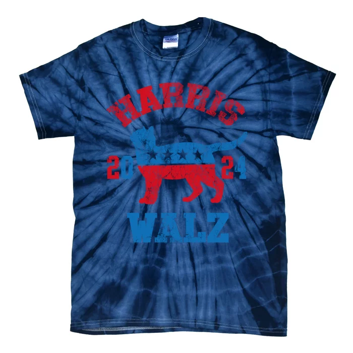 Vote For Harris Walz 2024 Election Kamala Harris Tim Waltz Tie-Dye T-Shirt