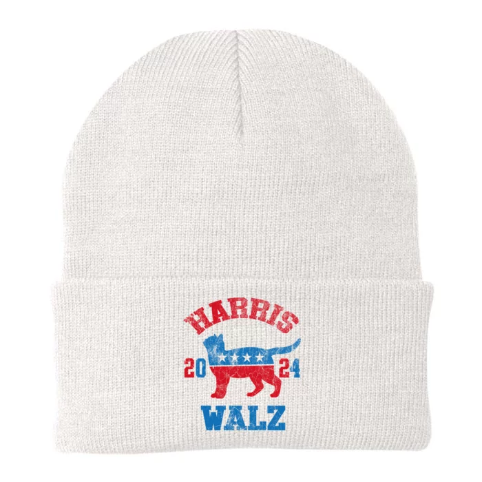 Vote For Harris Walz 2024 Election Kamala Harris Tim Waltz Knit Cap Winter Beanie