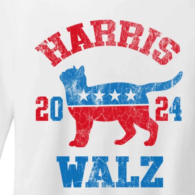 Vote For Harris Walz 2024 Election Kamala Harris Tim Waltz Womens CVC Long Sleeve Shirt