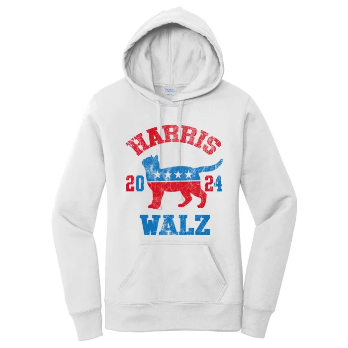 Vote For Harris Walz 2024 Election Kamala Harris Tim Waltz Women's Pullover Hoodie