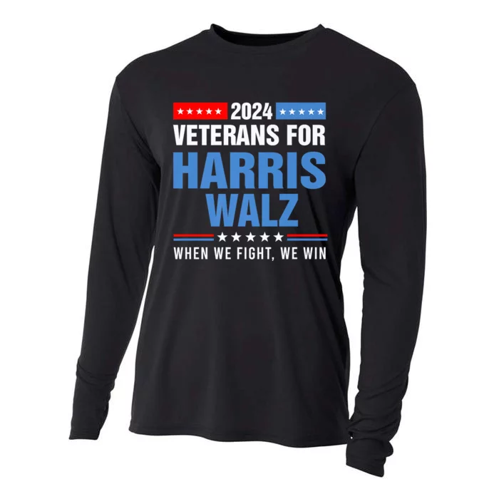 Veterans For Harris Walz 2024 Presidential Campaign Cooling Performance Long Sleeve Crew