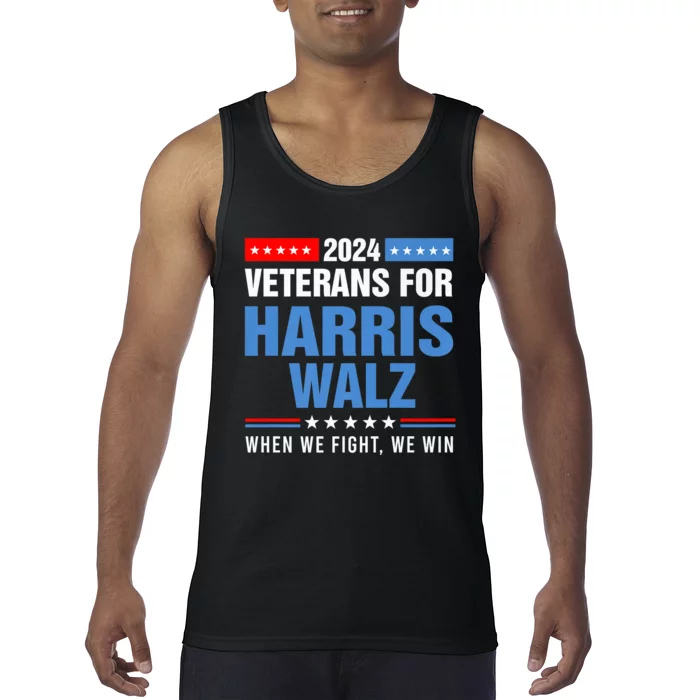 Veterans For Harris Walz 2024 Presidential Campaign Tank Top