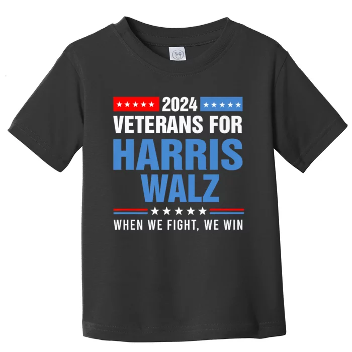 Veterans For Harris Walz 2024 Presidential Campaign Toddler T-Shirt