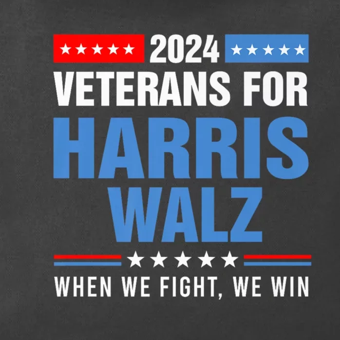 Veterans For Harris Walz 2024 Presidential Campaign Zip Tote Bag