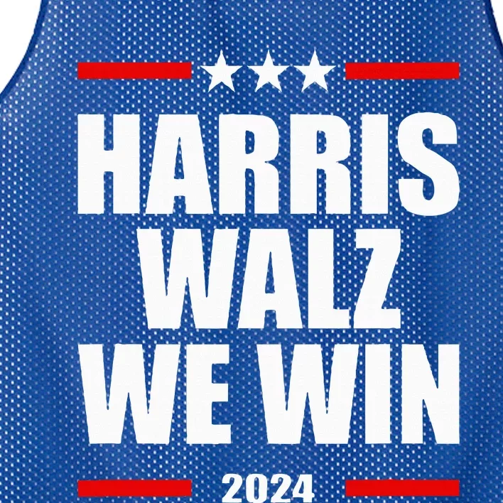 Vote For Harris Walz We Win 2024 Mesh Reversible Basketball Jersey Tank