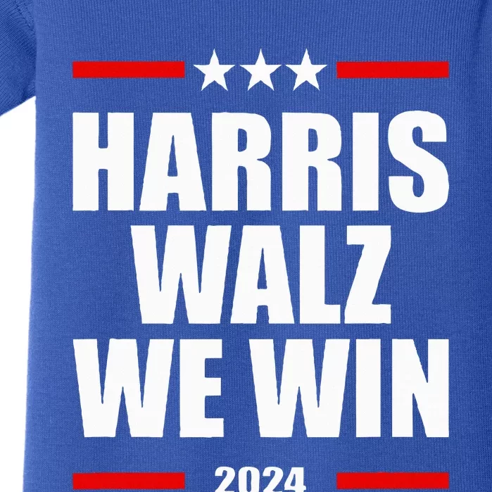 Vote For Harris Walz We Win 2024 Baby Bodysuit