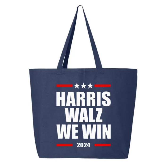 Vote For Harris Walz We Win 2024 25L Jumbo Tote