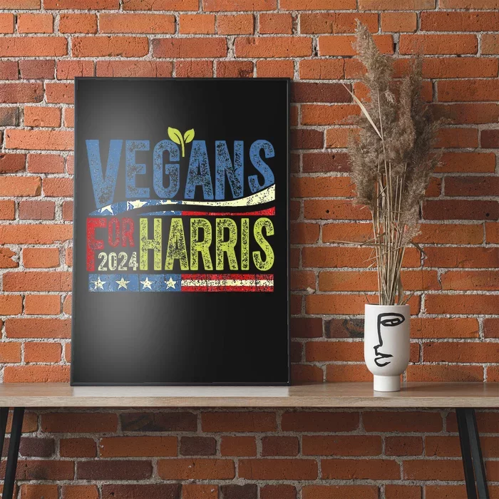 Vegans For Harris Waltz Walz 2024 Vegan For Kamala 2024 Poster