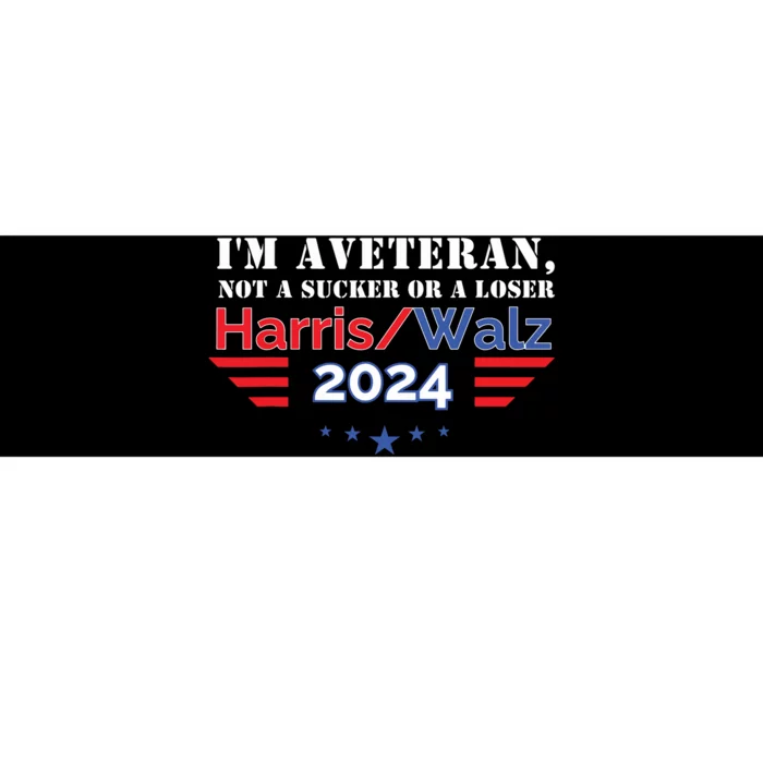 Veteran For Harris Walz For President 2024 Bumper Sticker