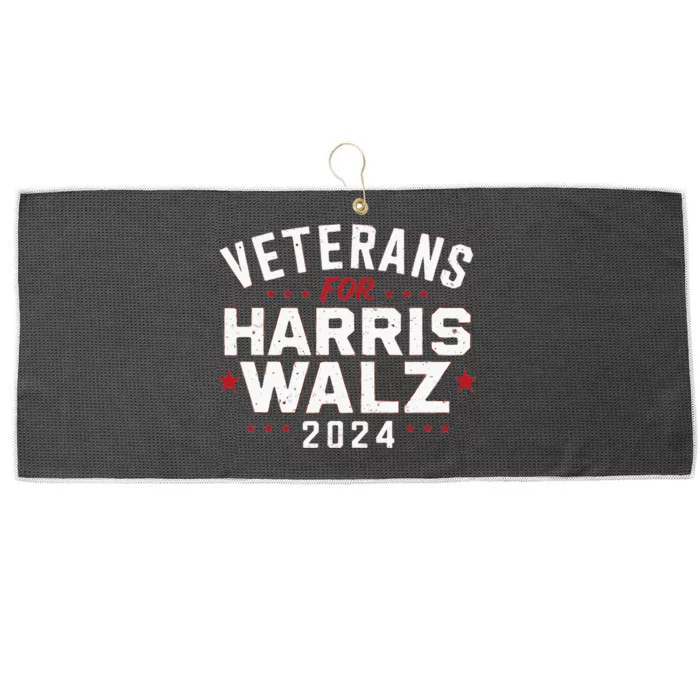 Veterans For Harris Waltz 2024 Large Microfiber Waffle Golf Towel