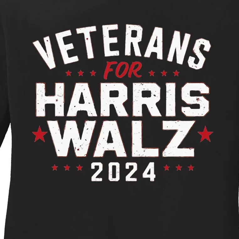 Veterans For Harris Waltz 2024 Ladies Long Sleeve Shirt