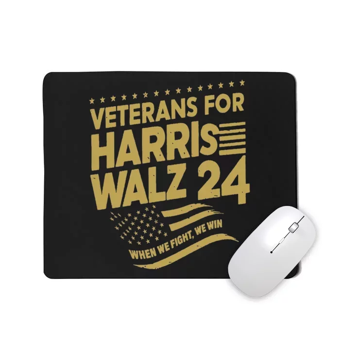 Veterans For Harris Walz 2024 Military Vets Kamala Harris Mousepad