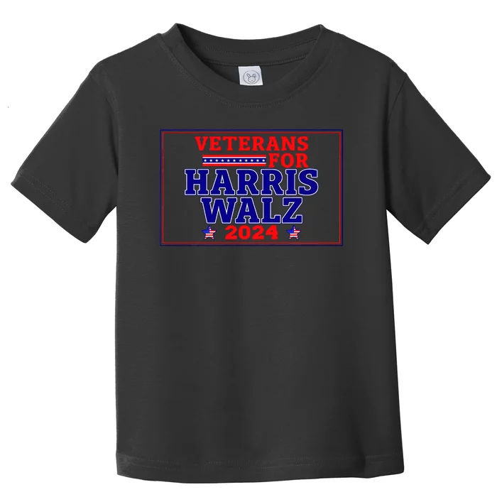 Veterans For Harris Walz 2024 Vote Harris Waltz Toddler T-Shirt