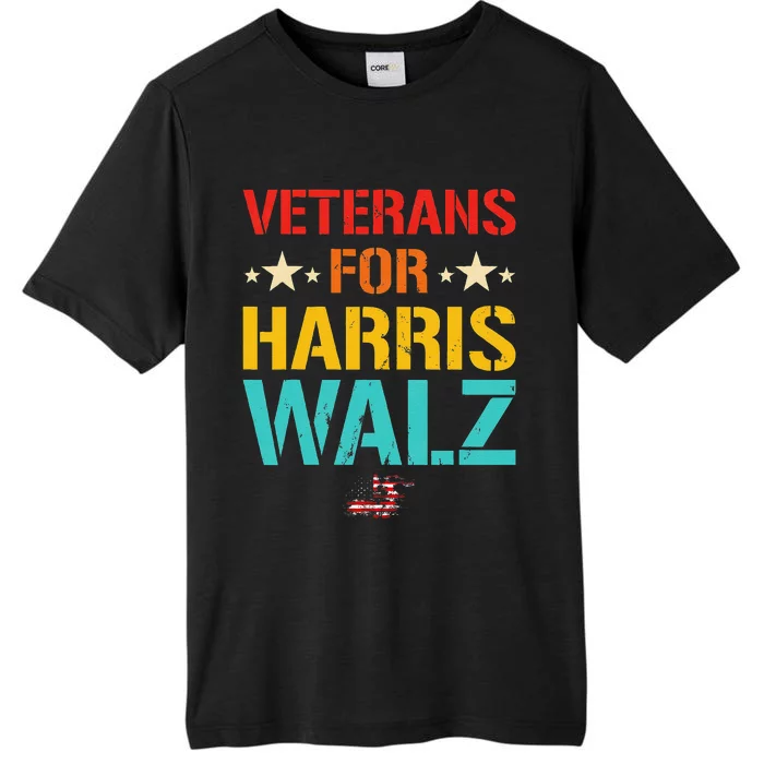 Veteran For Harris Walz Waltz Usa Flag ChromaSoft Performance T-Shirt